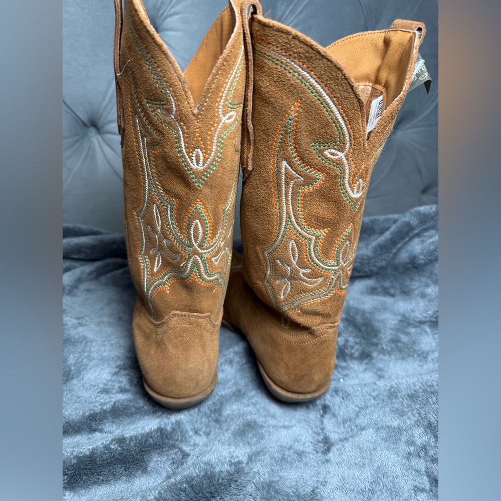 Dingo Women’s‎ Hot Sauce Embroidered Snip Toe Cowboy Boots In Camel - Picture 5 of 7